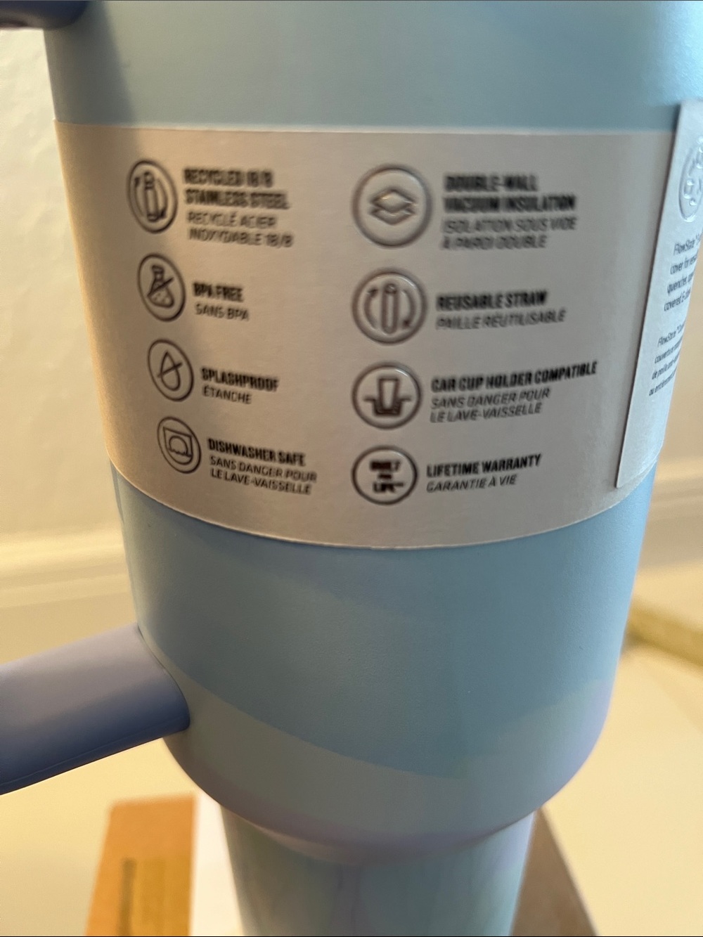 Stanley Light Blue & touches of Purple Quencher H2.0 40 oz. Full inclusion NEW - Picture 5 of 9